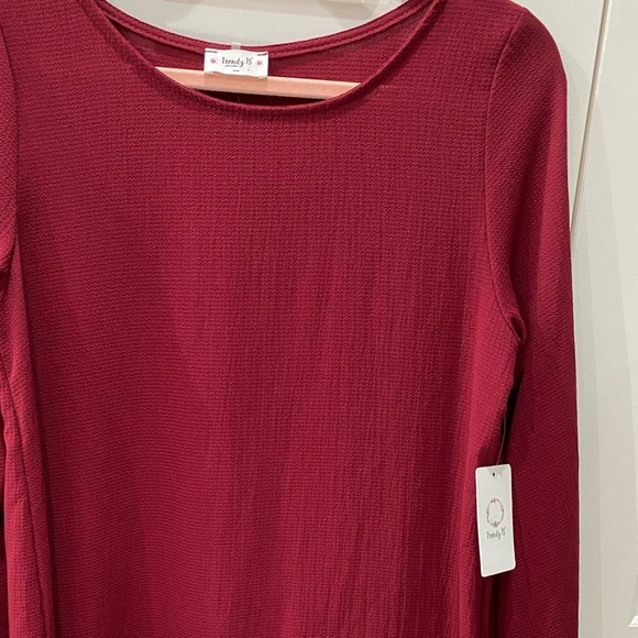 NWT TRENDY JS’ Maroon Dress Size Medium - Picture 8 of 8